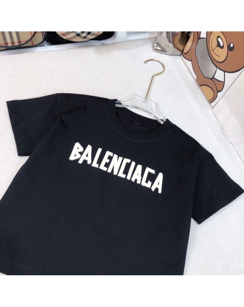バレンシアガ tシャツハーフパンツセット子供用 オシャレ韓国風シンプルカジュアル上下セット　キッズ