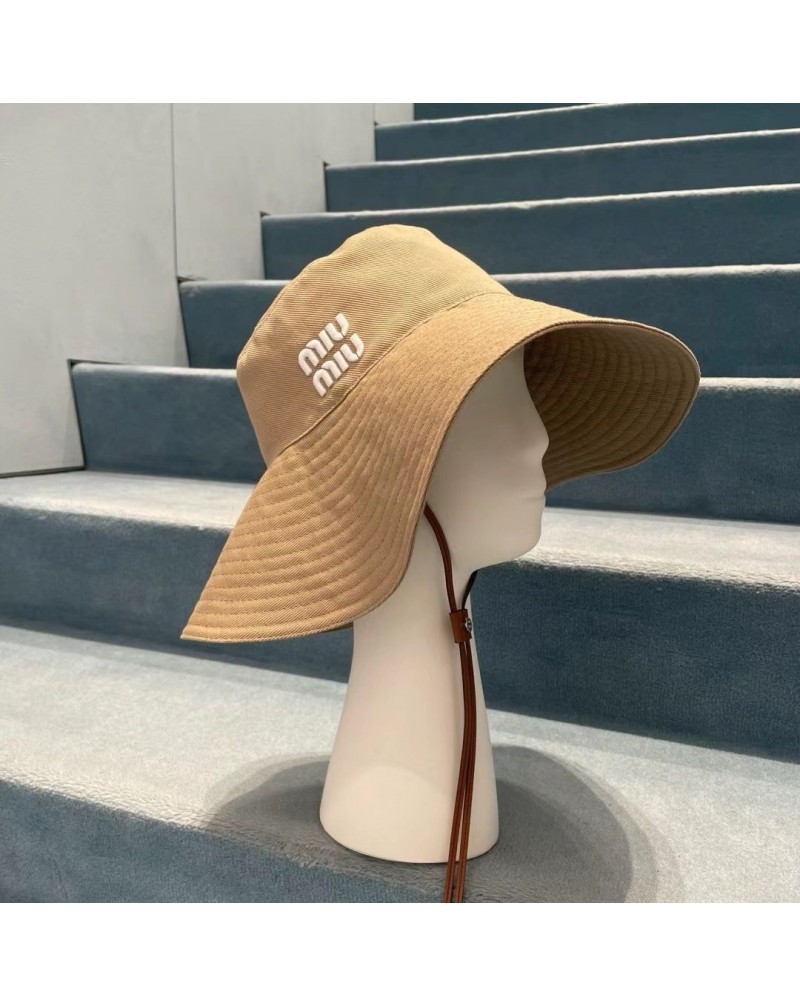 ミュウミュウ 漁師の帽子男女向け人気日焼け止めハットストラップ付き調節可能 ミュウミュウ 漁師の帽子男女向け人気日焼け止めハットストラップ付き調節可能