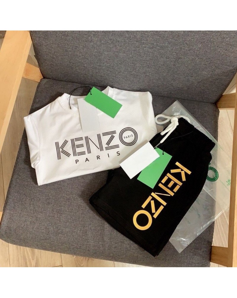 ケンゾー tシャツハーフパンツ二点セット子供用オシャレシンプル潮流半袖上下セット