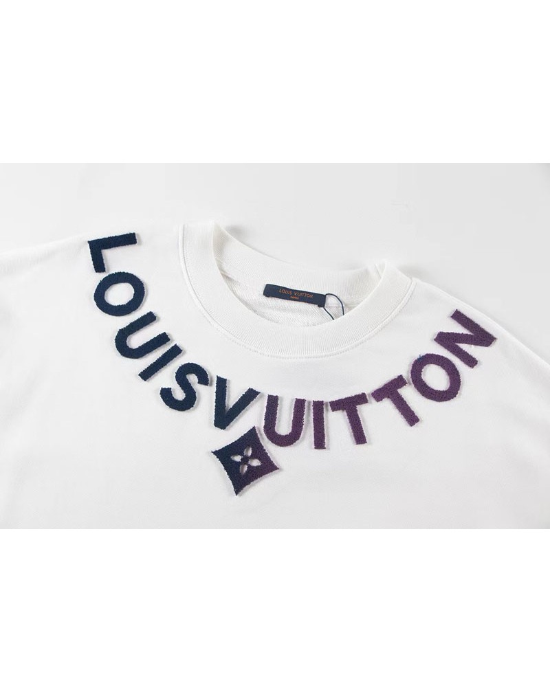 ルイヴィトン トレーナー精緻タオル刺繍オシャレ新作潮流人気vuittonスウェットトップスペアお揃いコットン製