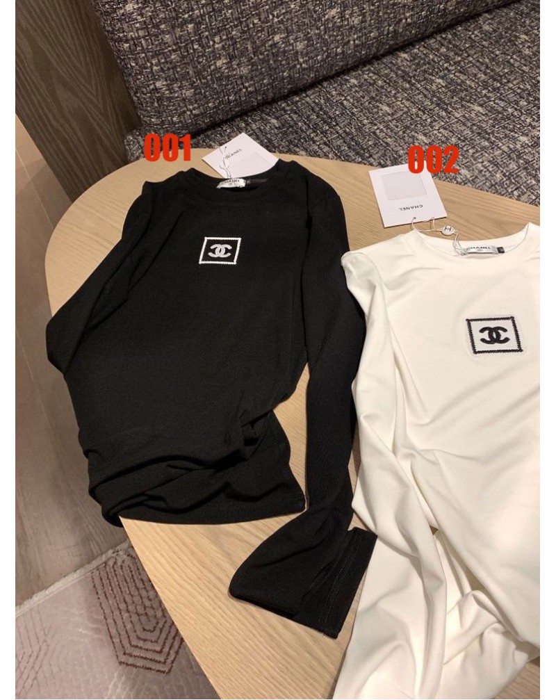 シャネル ロングシャツ女性人気オシャレ小香風chanel 洋服長袖トップス精緻刺繍ロゴ