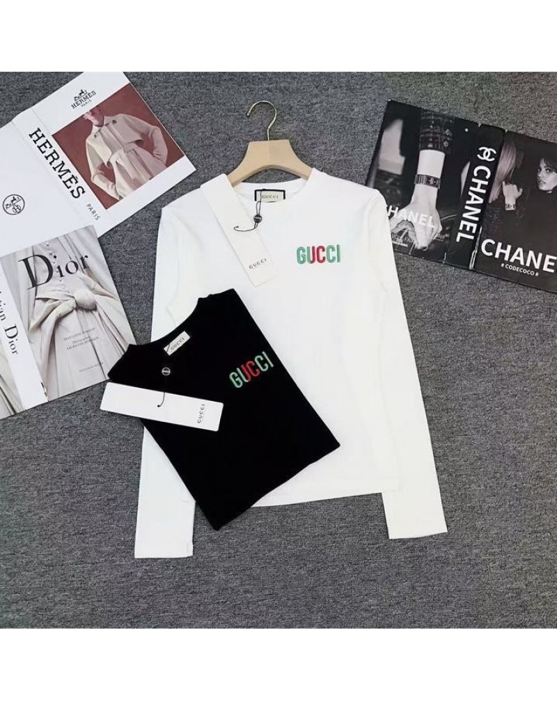 グッチ ロングシャツ女性人気長袖トップスオシャレ