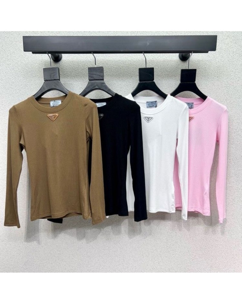 プラダ シンプルロングシャツ人気prada長袖トップスオシャレ