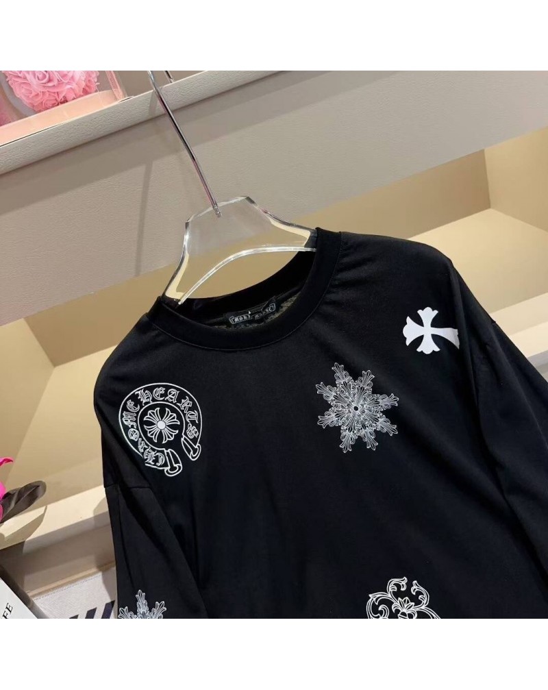 クロムハーツ ロングシャツカジュアル人気長袖トップス潮流個性 クロムハーツ ロングシャツカジュアル人気長袖トップス潮流個性