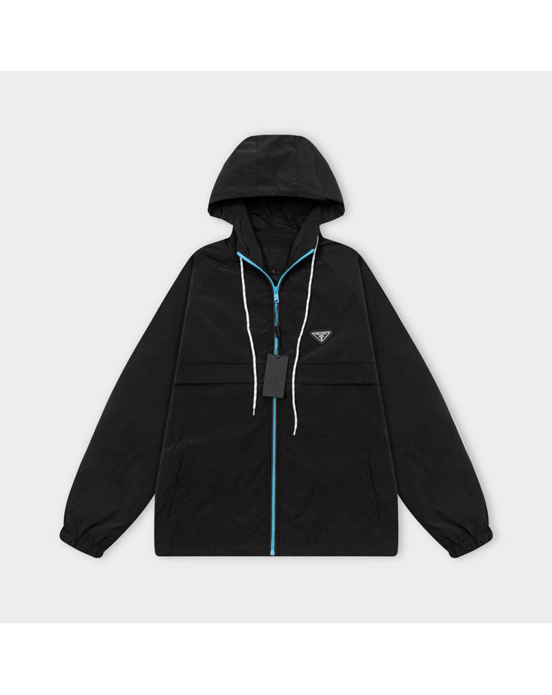 プラダ コートジャケット秋冬ウェアフード付きオシャレ人気ブランドウィンドブレーカージャケット