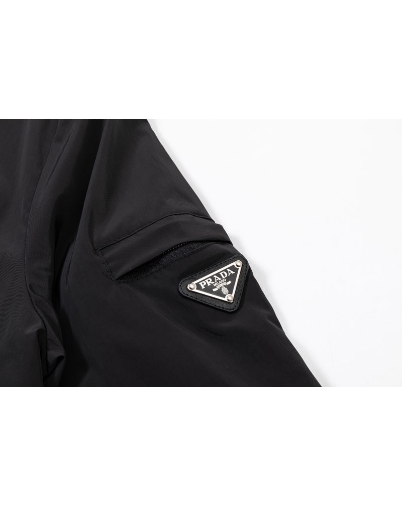 プラダ コートジャケット秋冬ウェアフード付きオシャレ人気ブランドウィンドブレーカージャケット