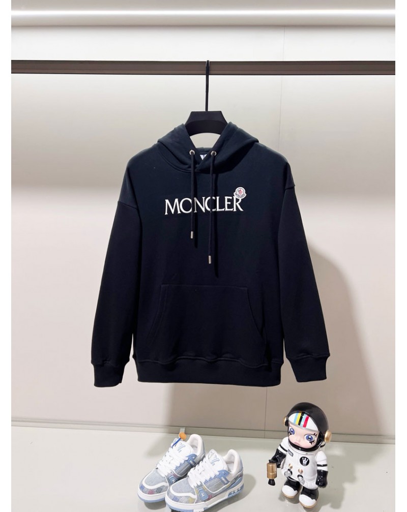 モンクレール パーカーフード付き人気売れ筋 monclerスウェットトップス男女向けペアお揃い精緻刺繍ロゴ高品質コットン製パーカー