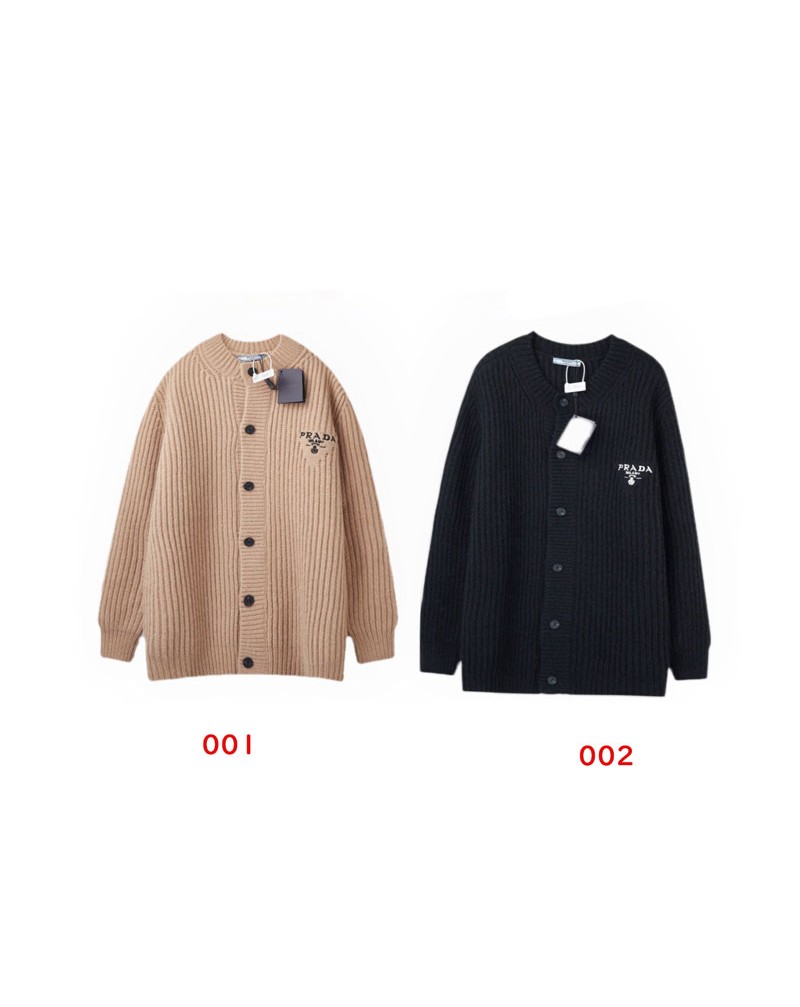 プラダ カーディガン精緻刺繍子ロゴメンズレディース向けニットトップス高品質 プラダ カーディガン精緻刺繍子ロゴメンズレディース向けニットトップス高品質
