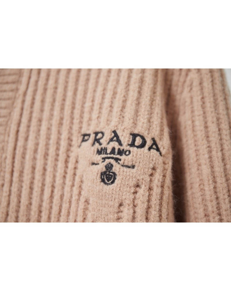 プラダ カーディガン精緻刺繍子ロゴメンズレディース向けニットトップス高品質 プラダ カーディガン精緻刺繍子ロゴメンズレディース向けニットトップス高品質