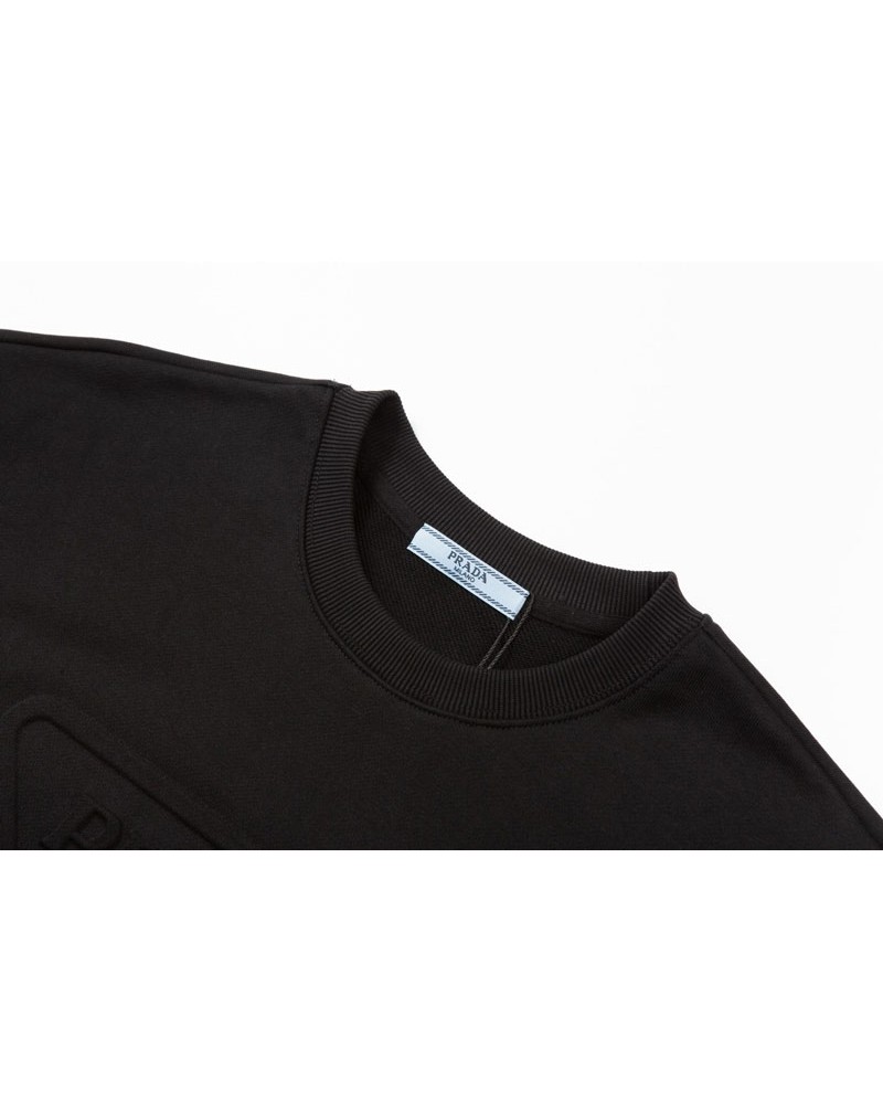 プラダ トレーナー男女向け簡約立体的ロゴスウェットトップス高品質コットン製 プラダ トレーナー男女向け簡約立体的ロゴスウェットトップス高品質コットン製