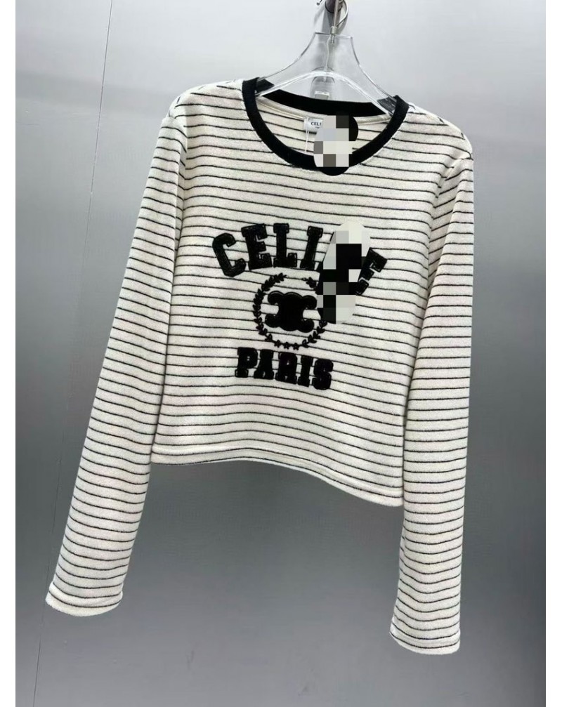 セリーヌ ロングシャツオシャレceline長袖ストライプトップス女性人気 セリーヌ ロングシャツオシャレceline長袖ストライプトップス女性人気