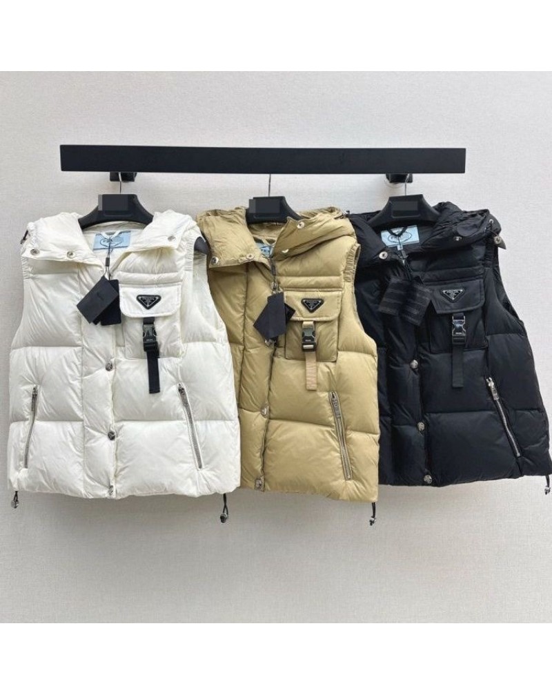 プラダ ダウンベルトフード付きオシャレファッション感潮流