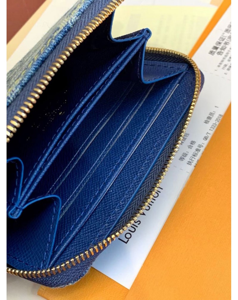 ルイヴィトン 小銭入れケースオシャレ 激安カードやコイン収納ケースデニム製可愛い