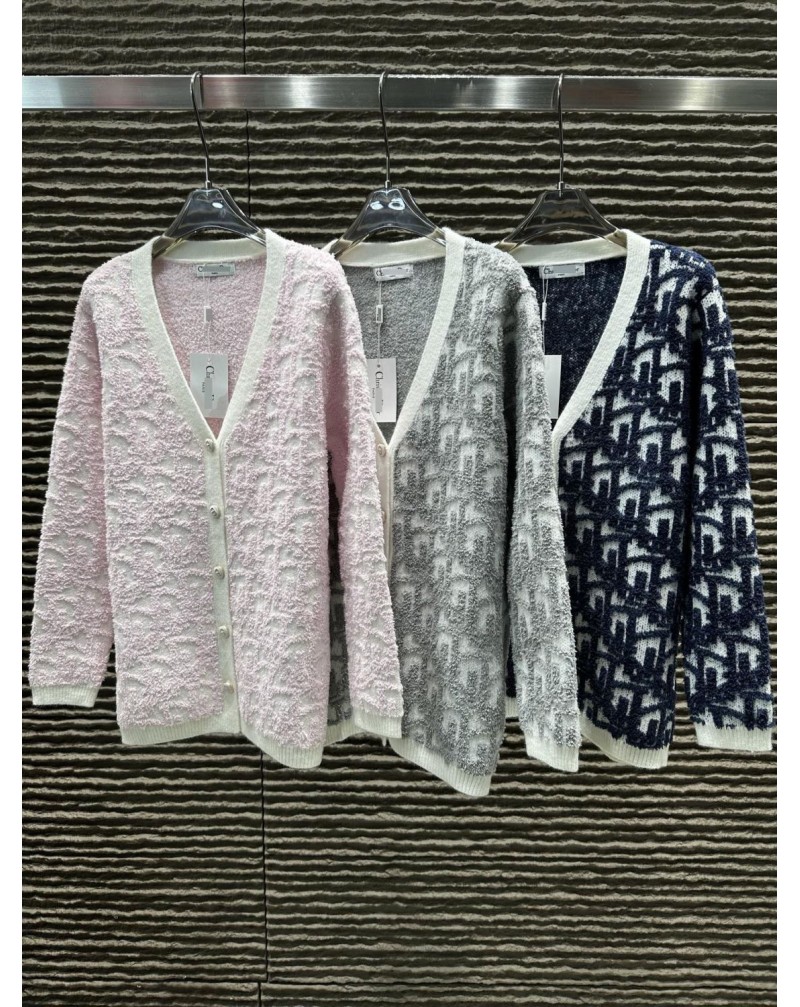 ディオール カーディガンオシャレ人気カジュアルニットトップスフリーサイズ高品質