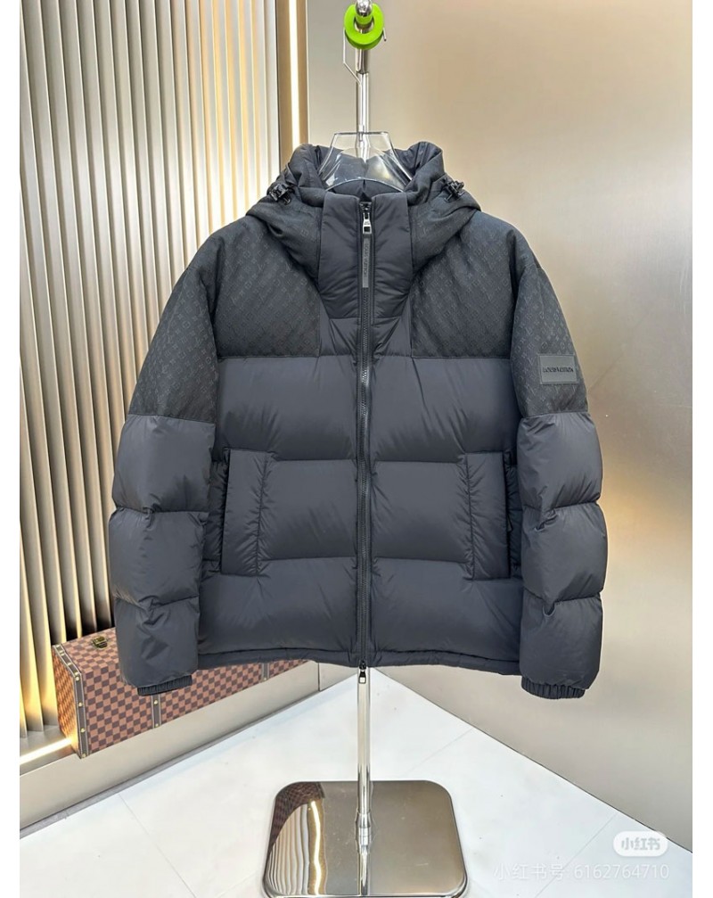 ルイヴィトン ダウンジャケット超人気オシャレブランドダウンコートフード経典モノグラムプリント