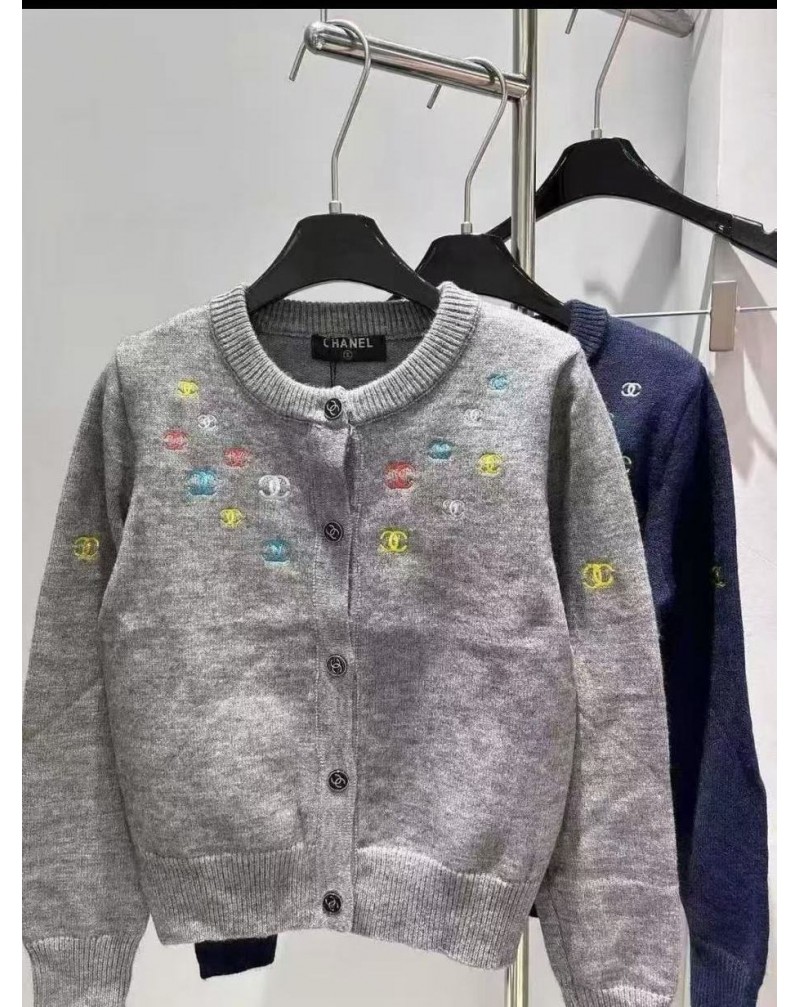シャネル カーディガンオシャレ小香風人気ニットトップス女性ウェア