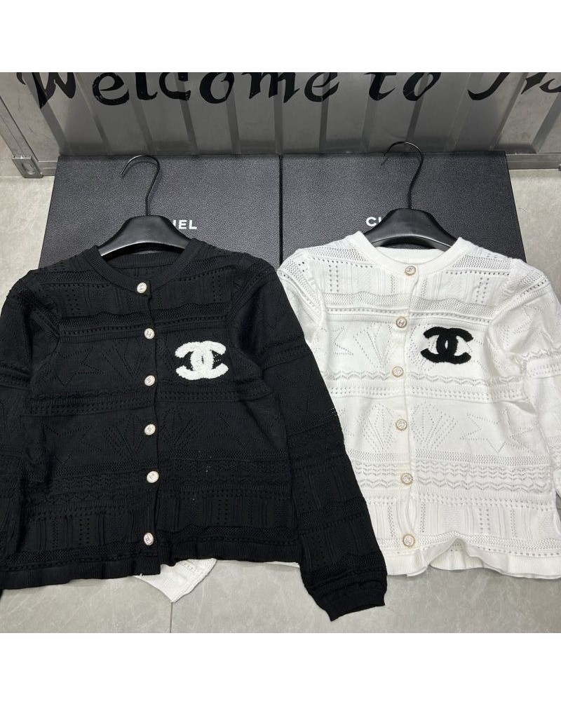 シャネル カーディガンカジュアル人気ブランドニットトップスオシャレ小香風