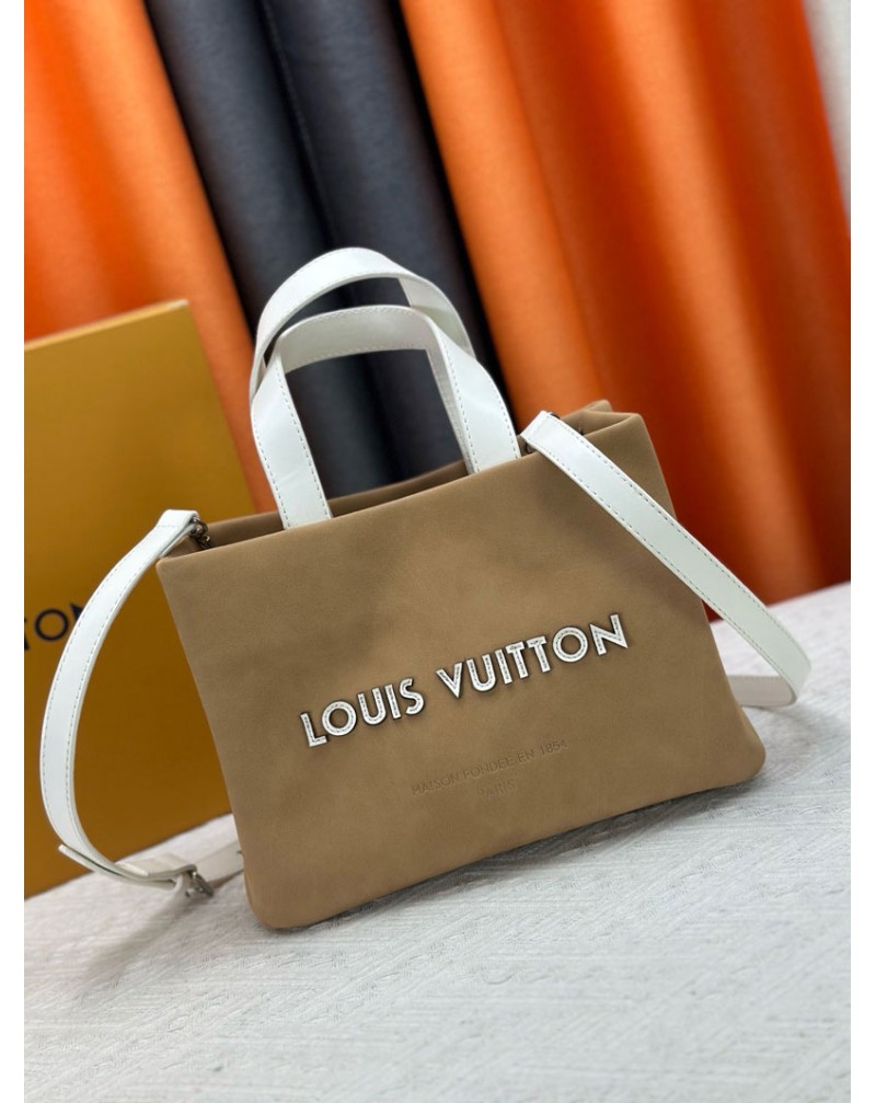 ルイヴィトン トートバッグオシャレ爆人気新作立体的英文字ロゴ付きvuittonショルダーバッグ
