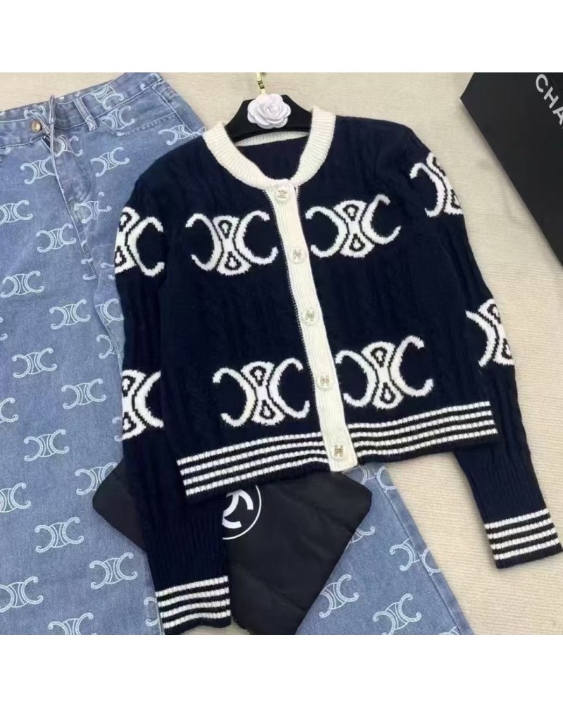 セリーヌ カーディガンレディースウェア人気ニットトップスオシャレ セリーヌ カーディガンレディースウェア人気ニットトップスオシャレ