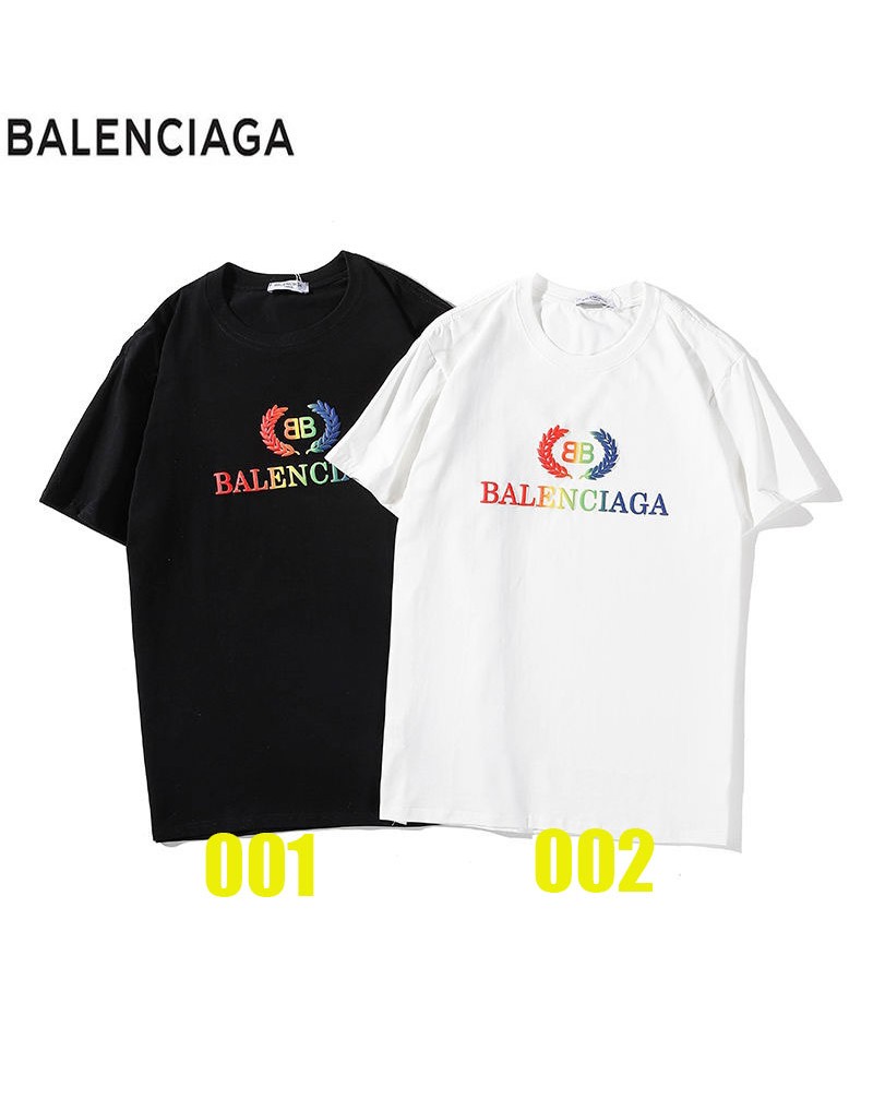 BALENCIAGA Tシャツ半袖ペアお揃い コットン製 ソフトオシャレ韓国風 トップス