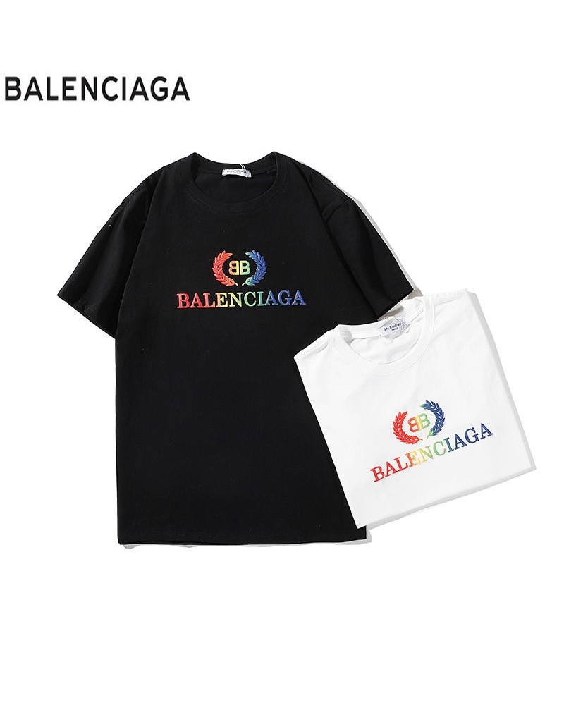BALENCIAGA Tシャツ半袖ペアお揃い コットン製 ソフトオシャレ韓国風 トップス