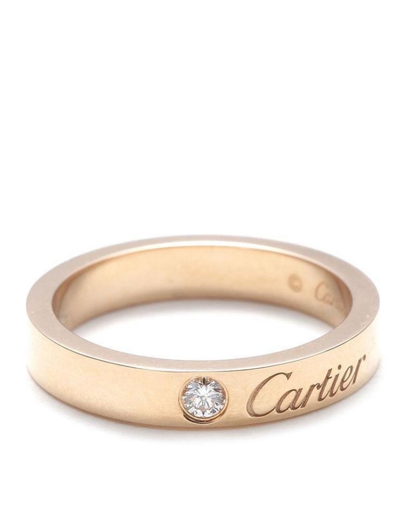 カルティエ指輪 お洒落キラキラダイヤモンド付き 金色銀色ゴルード３色お揃い