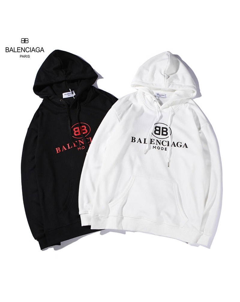 balenciga パーカー カジュアル韓国風 長袖トップス帽子付き 男女兼用コットン製ソフトスウェット