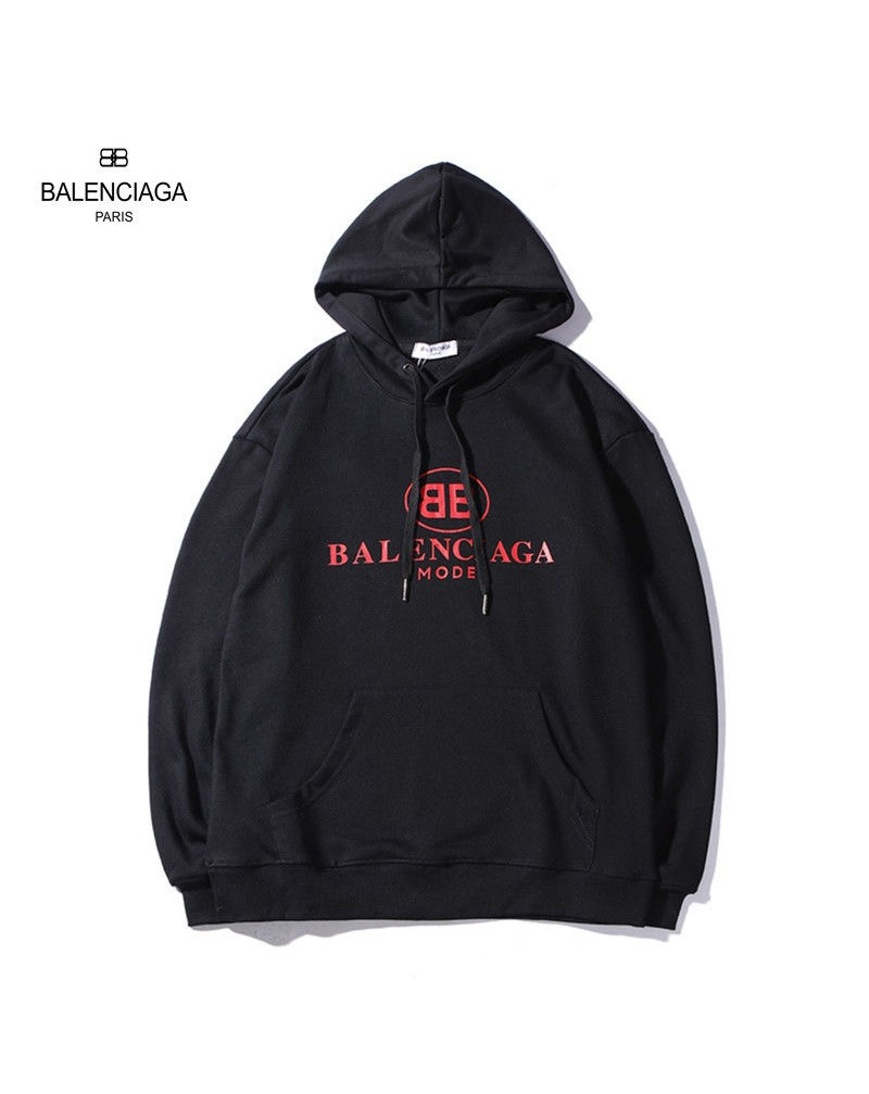 balenciga パーカー カジュアル韓国風 長袖トップス帽子付き 男女兼用コットン製ソフトスウェット