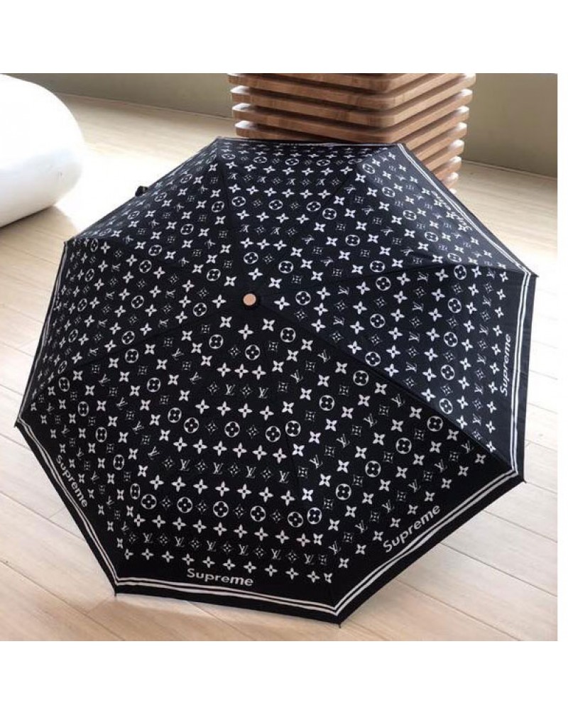 シュプリームヴィトン傘晴雨兼用　紫外線UVカット防止　個性実用性良い傘　三つ折り携帯便利全自動機能