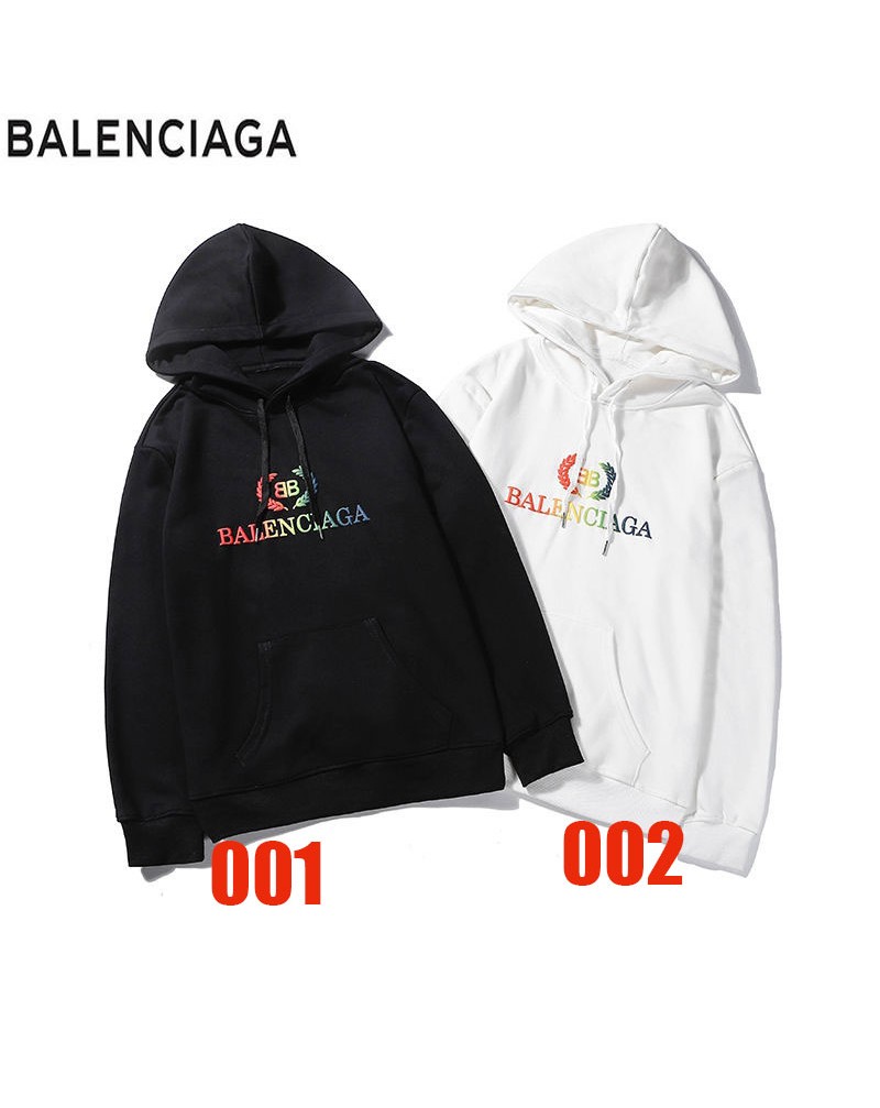 BALENCIAGA パーカーフード付きカジュアルパーカーコットン製トップス男女兼用