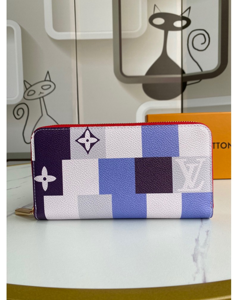 vuitton 財布オシャレ混色モノグラムダミエ長財布 革製レザーカードやお札や小銭入れ携帯便利ファスナー付き紛失防止　