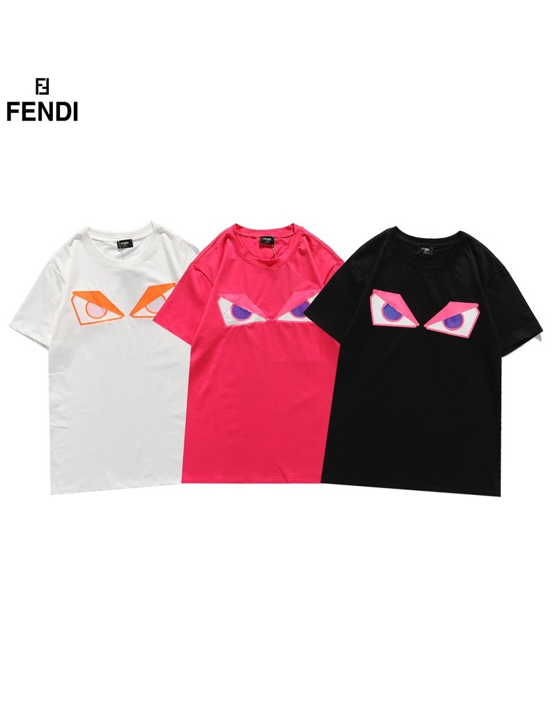 fendi tシャツ小怪獣付き個性ティシャツ半袖 コットン製男女兼用 ファッション人気カットソートップス