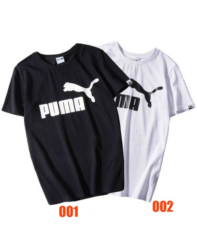 PUMA tシャツ ブラックホワイトスポーツ風上着カジュアル人気ウェアカットソートップスメンズレディース兼用