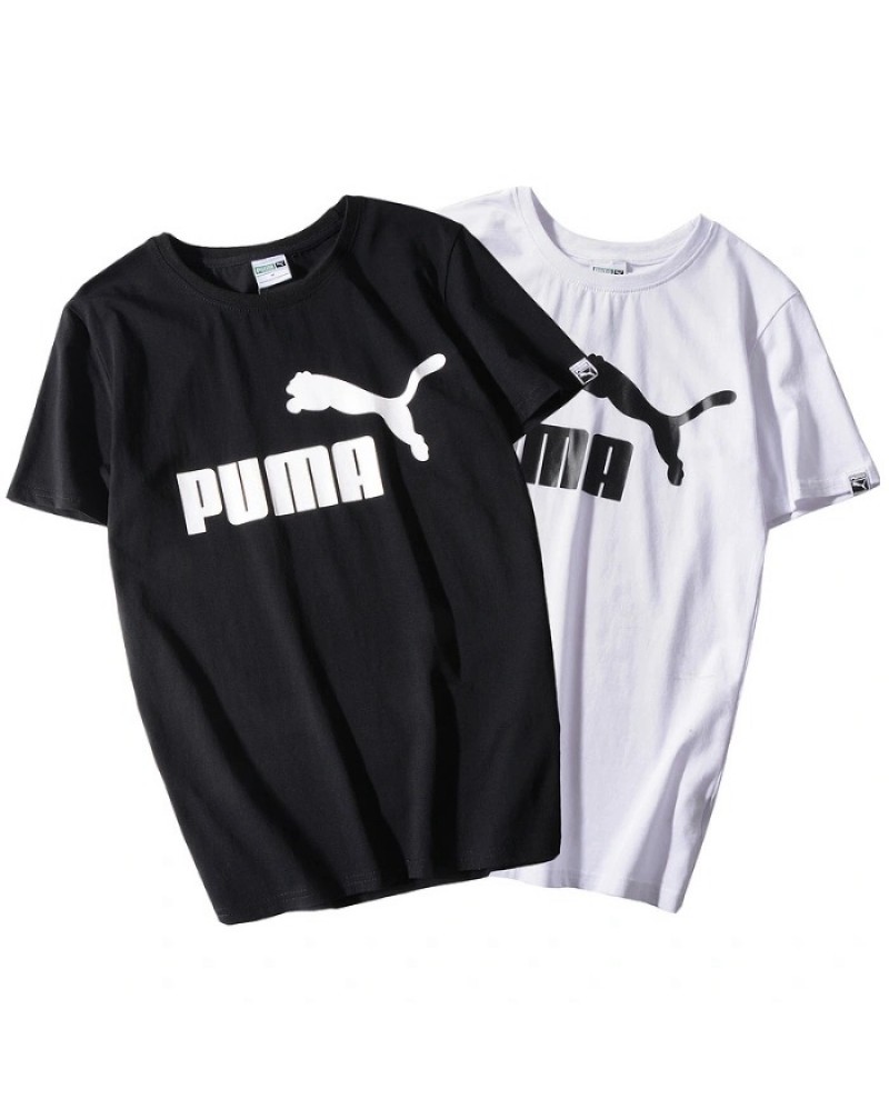 PUMA tシャツ ブラックホワイトスポーツ風上着カジュアル人気ウェアカットソートップスメンズレディース兼用