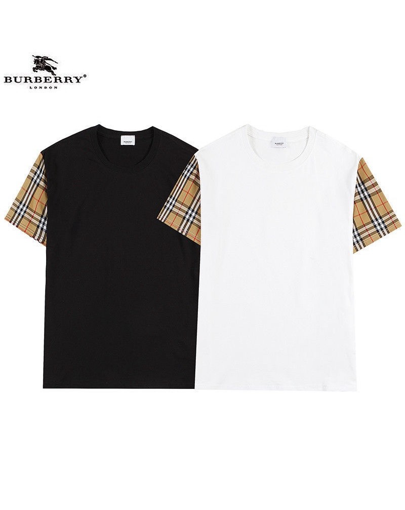 BURBERRY ｔシャツ半袖 ペアお揃い カジュアルファッション人気ウェア上着トップスコットン製 ソフト