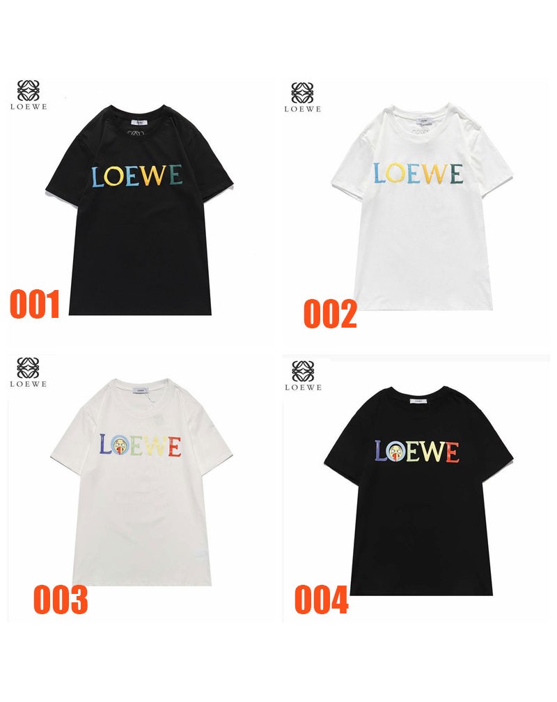 ロエベ tシャツ半袖お洒落カジュアル個性LOEWE ティシャツトップスウェアコットン製