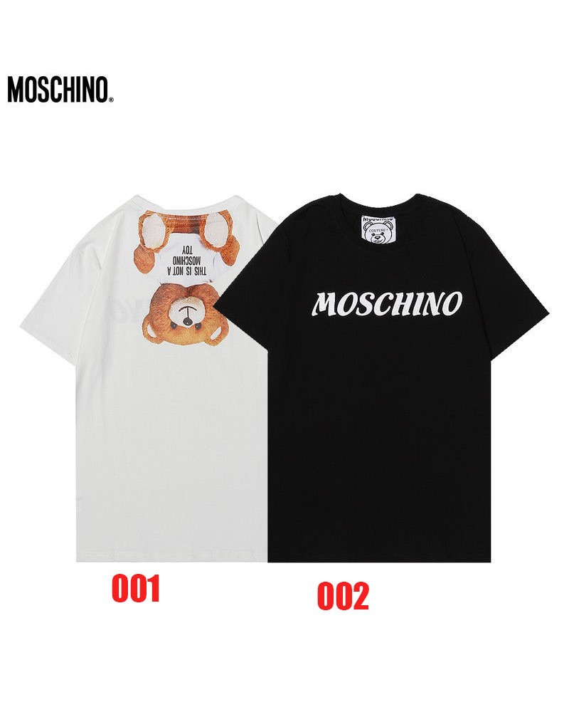 モスキーノtシャツ半袖可愛い熊付きお洒落カジュアルトップスペアお揃い人気