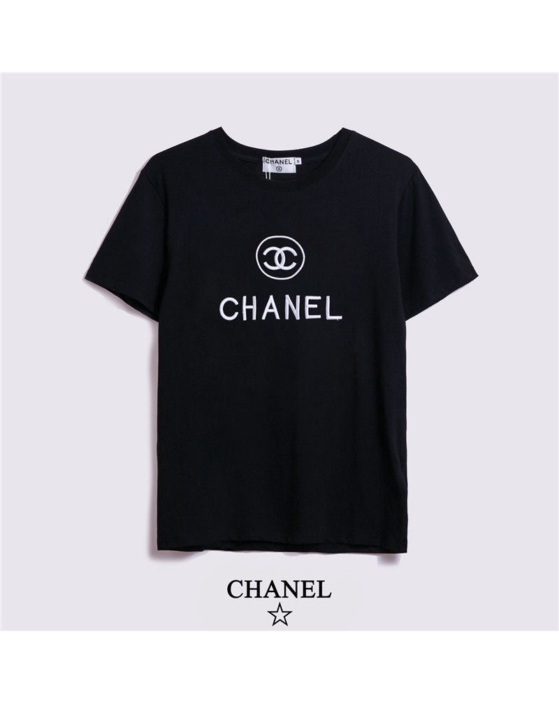chanel tシャツ半袖お洒落人気ブランドウェアトップスカジュアルファッション上着コットン製ソフト通気性吸汗性よい