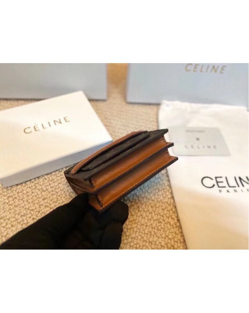 セリーヌカードケースお洒落経典ロゴ付きCELINEカードケース高品質レザー製