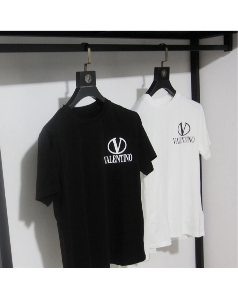 バレンチノｔシャツ半袖ペアお揃い VALENTINOティシャツトップスコットン製カジュアルファッションウェア上着芸能人愛着