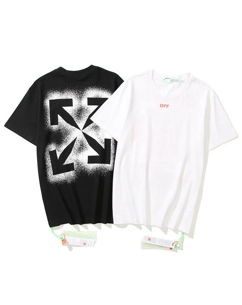 OFF-WHITE Tシャツ半袖カジュアル潮流個性人気ティシャツコットン製通気性よいペアお揃いウェアトップスカジュアルファッション