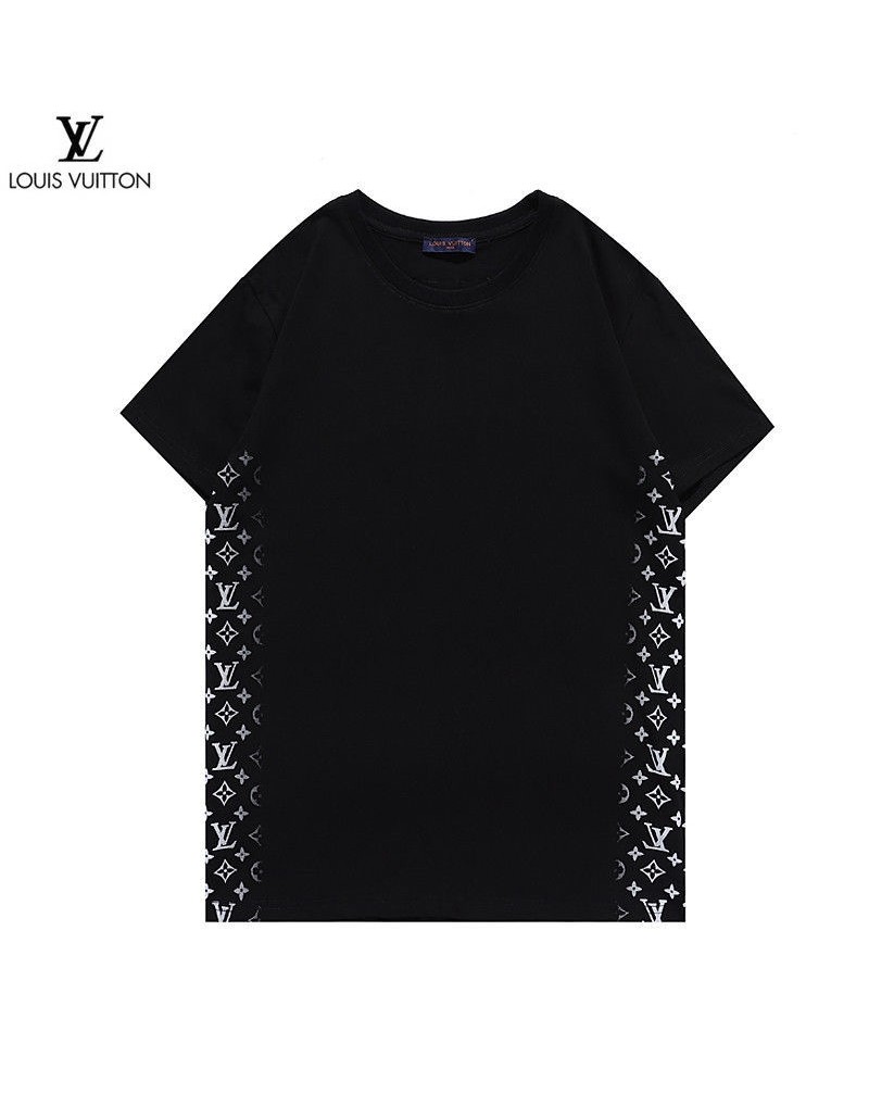 ルイヴィトンtシャツ半袖お洒落モノグラム付きウェア上着コットン製人気トップスメンズレディース兼用ファッション
