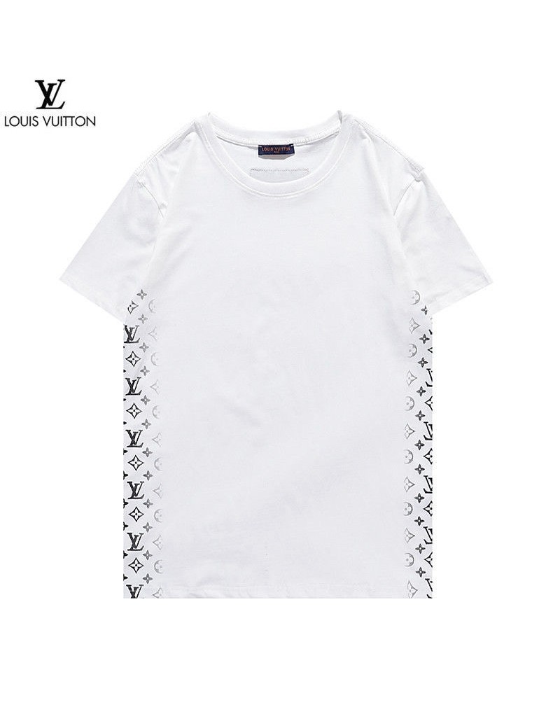 ルイヴィトンtシャツ半袖お洒落モノグラム付きウェア上着コットン製人気トップスメンズレディース兼用ファッション
