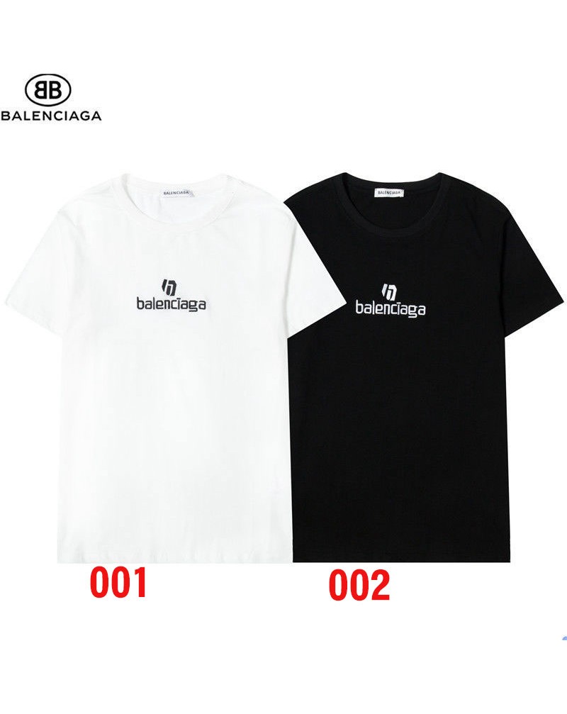 バレンシアtシャツ半袖人気韓国風カジュアルお洒落トップスカップル向け人気コットン製ソフト柔らかい通気性よい汗吸収性よい