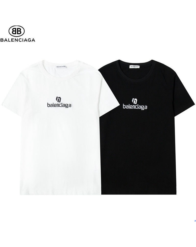 バレンシアtシャツ半袖人気韓国風カジュアルお洒落トップスカップル向け人気コットン製ソフト柔らかい通気性よい汗吸収性よい