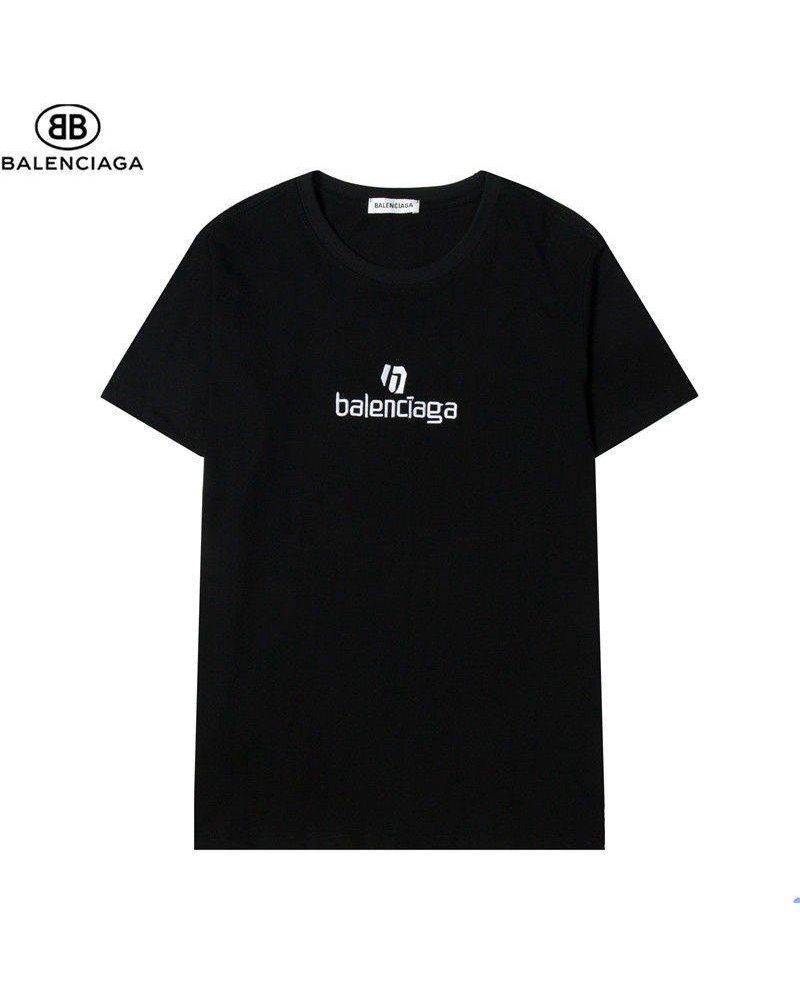 バレンシアtシャツ半袖人気韓国風カジュアルお洒落トップスカップル向け人気コットン製ソフト柔らかい通気性よい汗吸収性よい