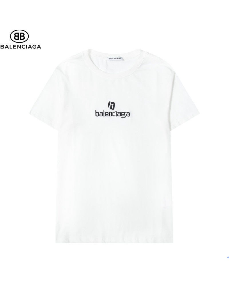 バレンシアtシャツ半袖人気韓国風カジュアルお洒落トップスカップル向け人気コットン製ソフト柔らかい通気性よい汗吸収性よい