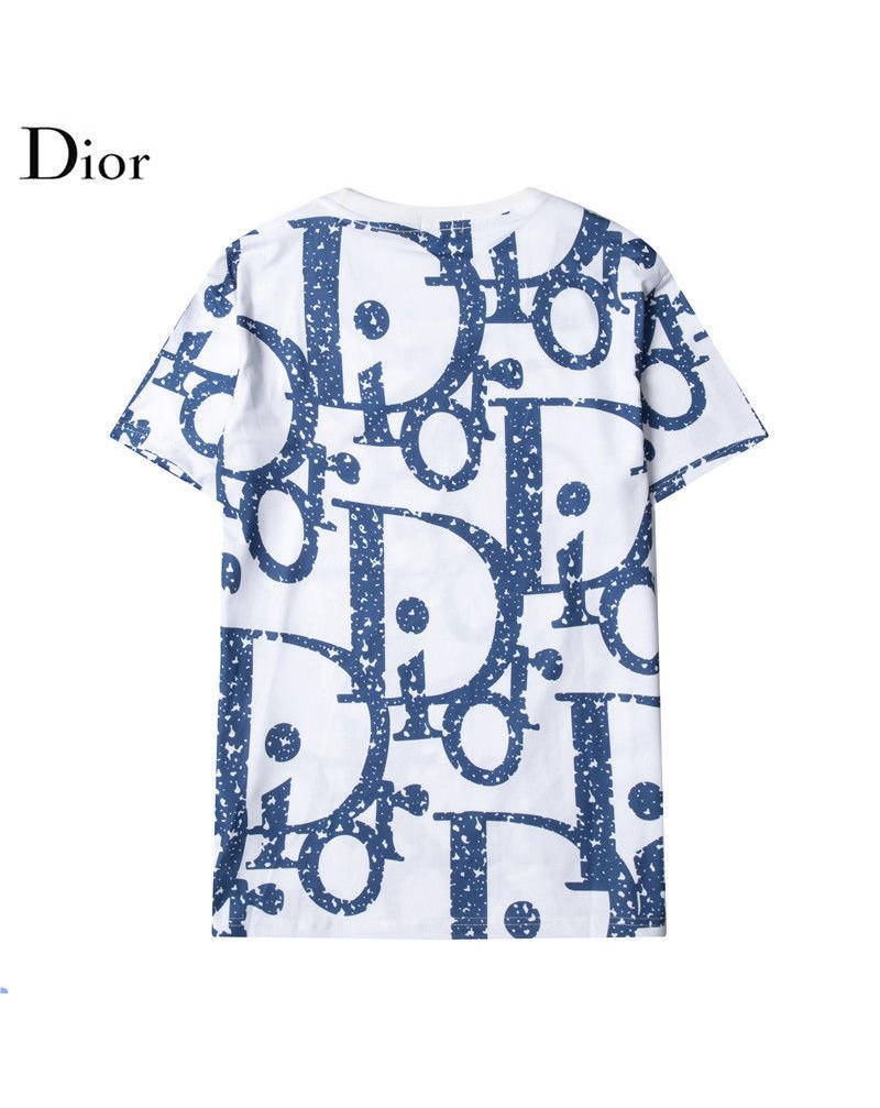 Dior tシャツ半袖コピー経典ロゴプリント付きディオールティシャツウェア上着コットン製トップスカジュアルファッション人気新品男女向け