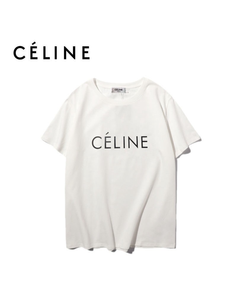 CELINE Tシャツ半袖カジュアルファッション潮流ウェア上着コットン製トップス男女向け人気お洒落ティシャツ流行