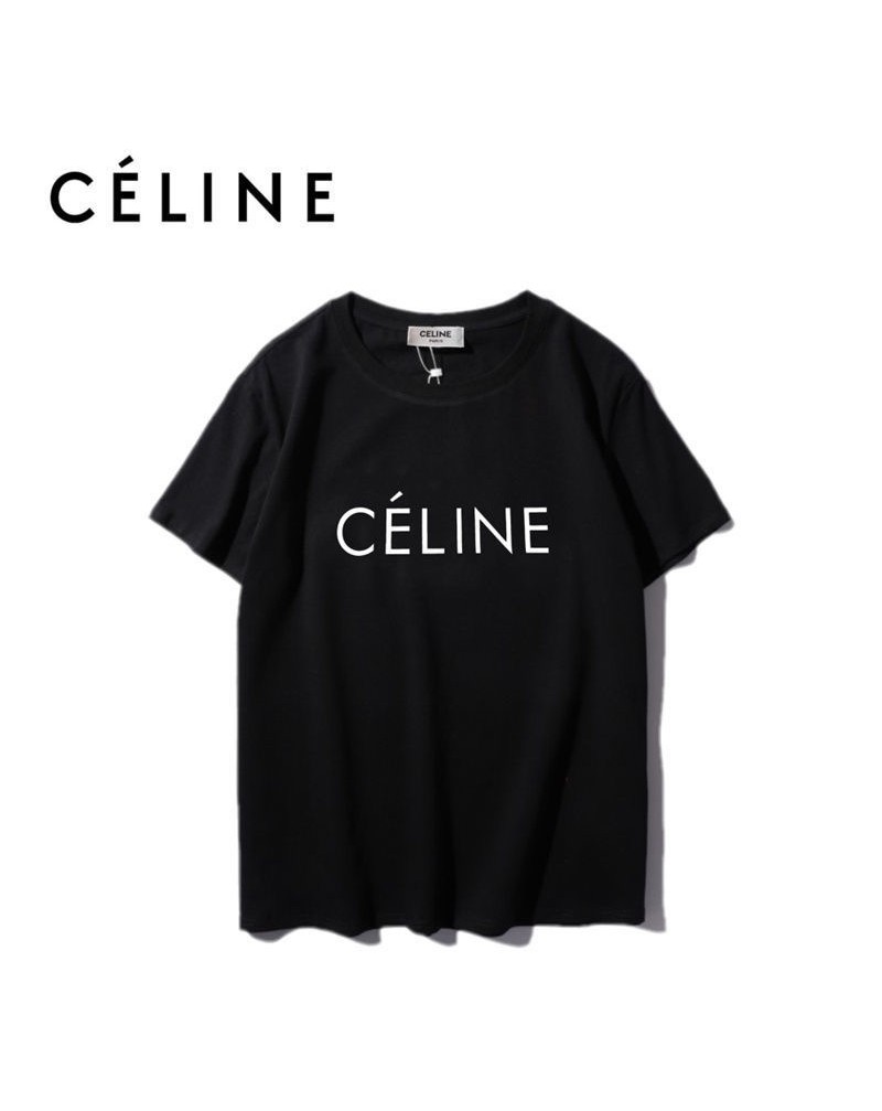 CELINE Tシャツ半袖カジュアルファッション潮流ウェア上着コットン製トップス男女向け人気お洒落ティシャツ流行